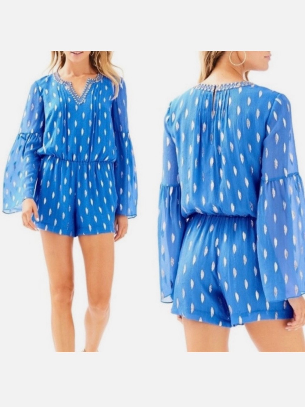 NWT Lilly Pulitzer Ariele Silk Romper- M
